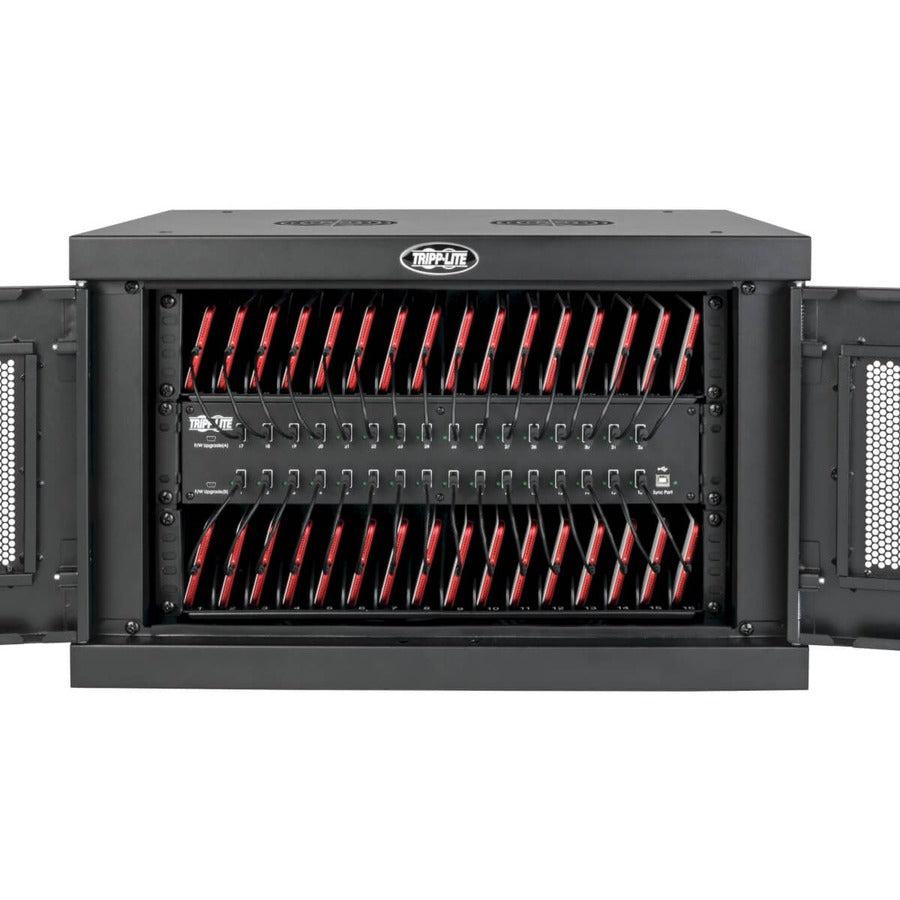 Tripp Lite Locking Cell Phone Charging Station For 32 Devices – Usb, With Sync For Smartphones