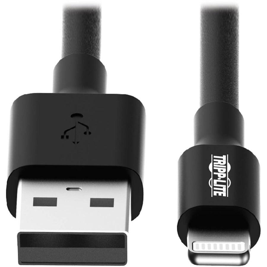 Tripp Lite M100-006-Bk Usb-A To Lightning Sync/Charge Cable, Mfi Certified - Black, M/M, Usb 2.0, 6 Ft. (1.83 M)