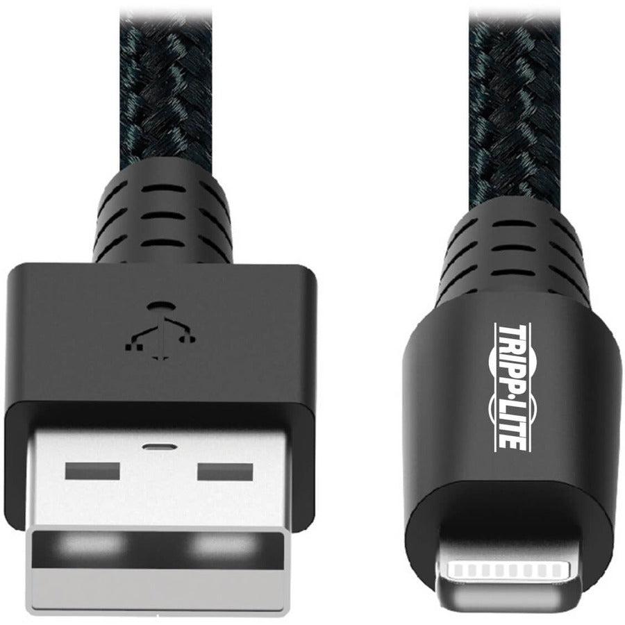 Tripp Lite M100-006-Gy-Max Heavy-Duty Usb-A To Lightning Sync/Charge Cable, Uhmwpe And Aramid Fibers, Mfi Certified - 6 Ft. (1.83 M)