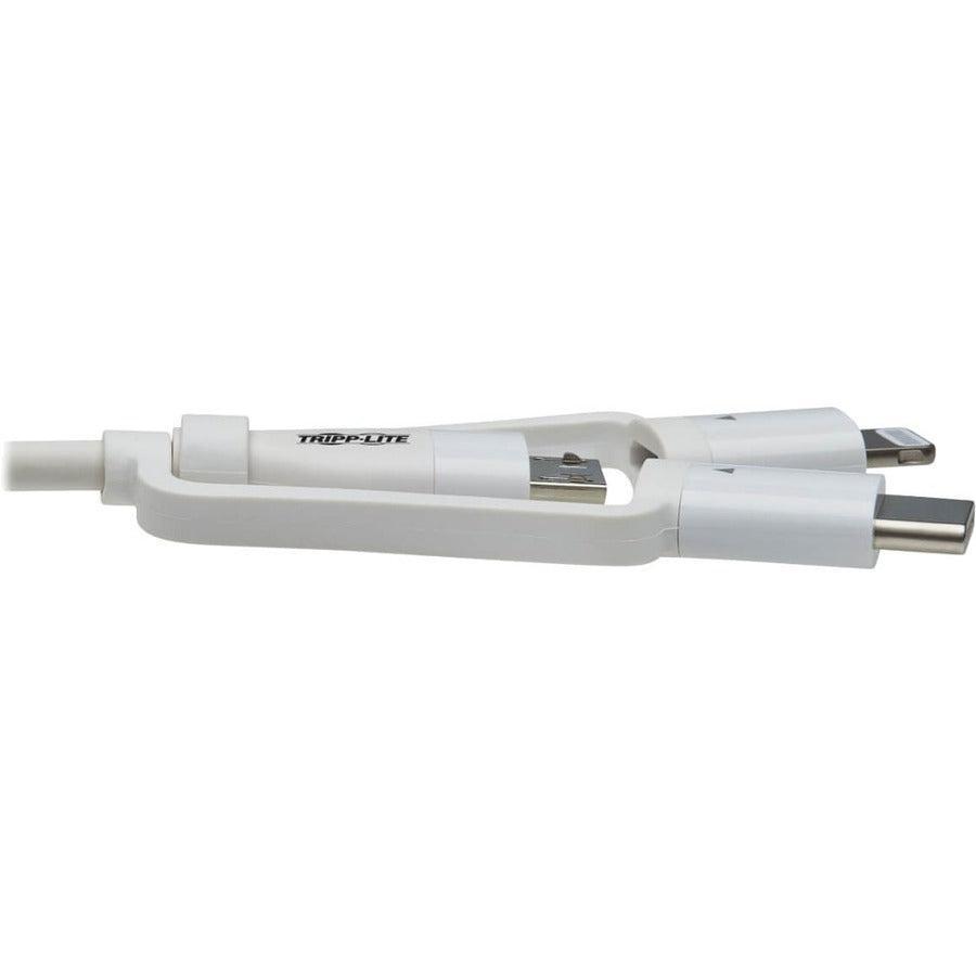 Tripp Lite M101Ab-004-Lmcw Safe-It Universal Usb-A To Lightning, Usb Micro-B And Usb-C Sync/Charge