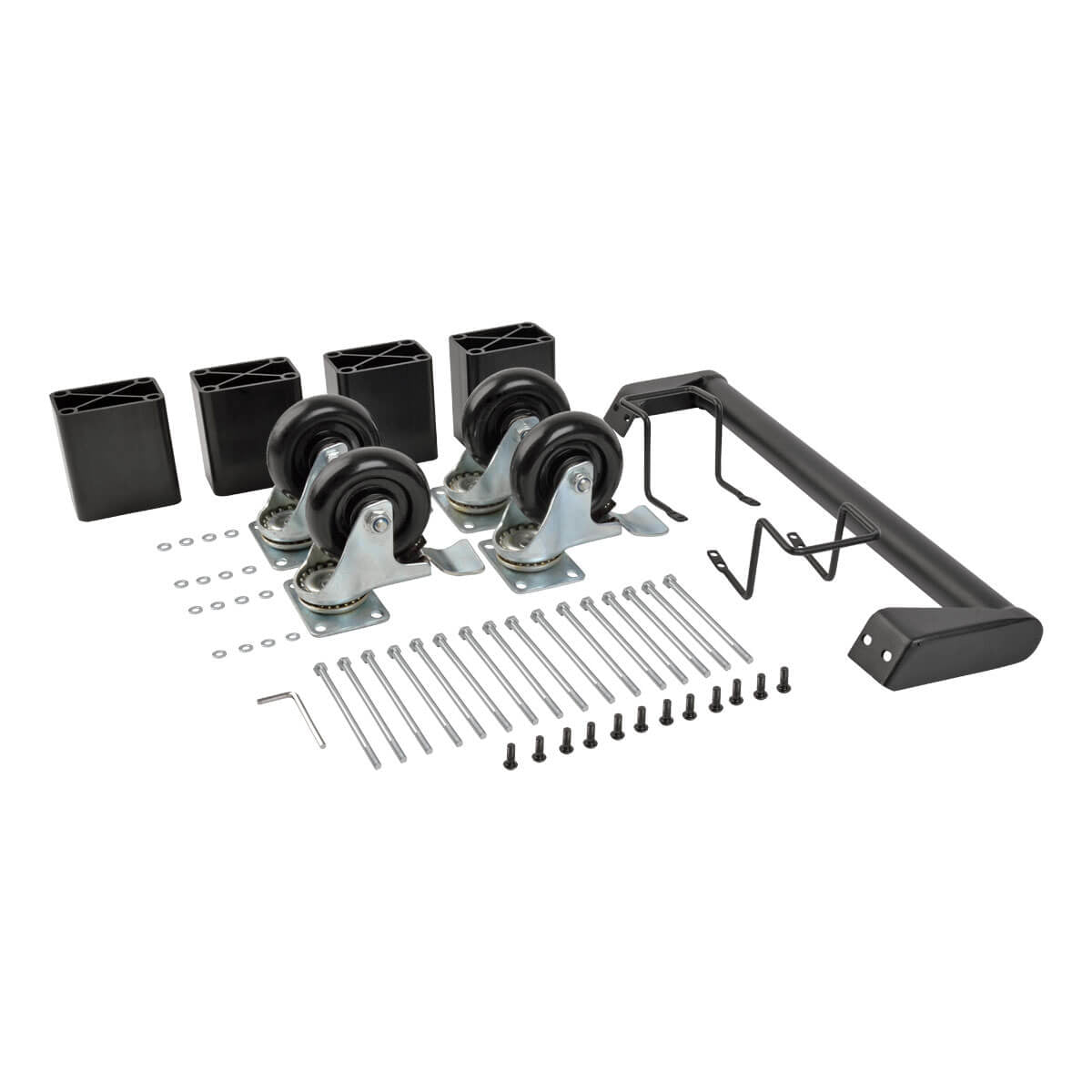 Tripp Lite Mobile Cart Conversion Kit With Handle, Casters And Power Cord Manager For 16-Device Ac And Usb Charging Stations