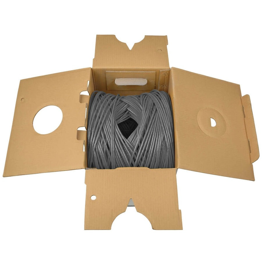 Tripp Lite N022-01K-Gy Cat5E 350 Mhz Solid Core (Utp) Pvc Bulk Ethernet Cable - Gray, 1000 Ft. (304.8 M), Taa