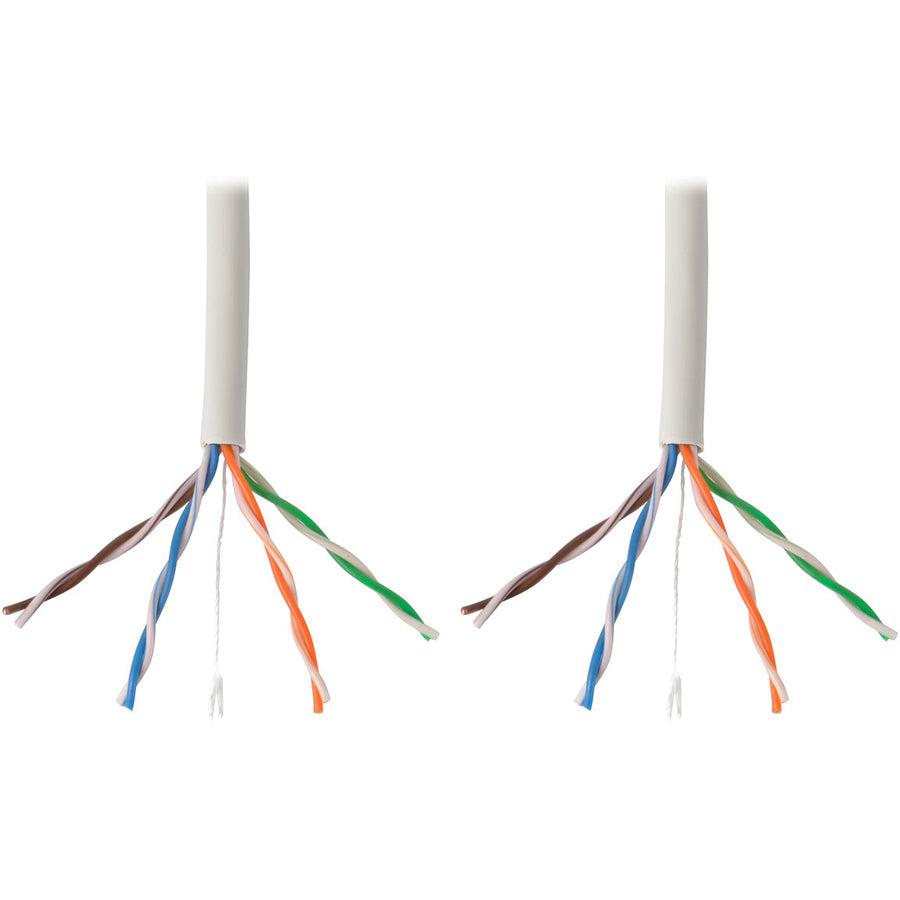 Tripp Lite N022-01K-Wh Cat5E 350 Mhz Solid Core (Utp) Pvc Bulk Ethernet Cable - White, 1000 Ft. (304.8 M), Taa