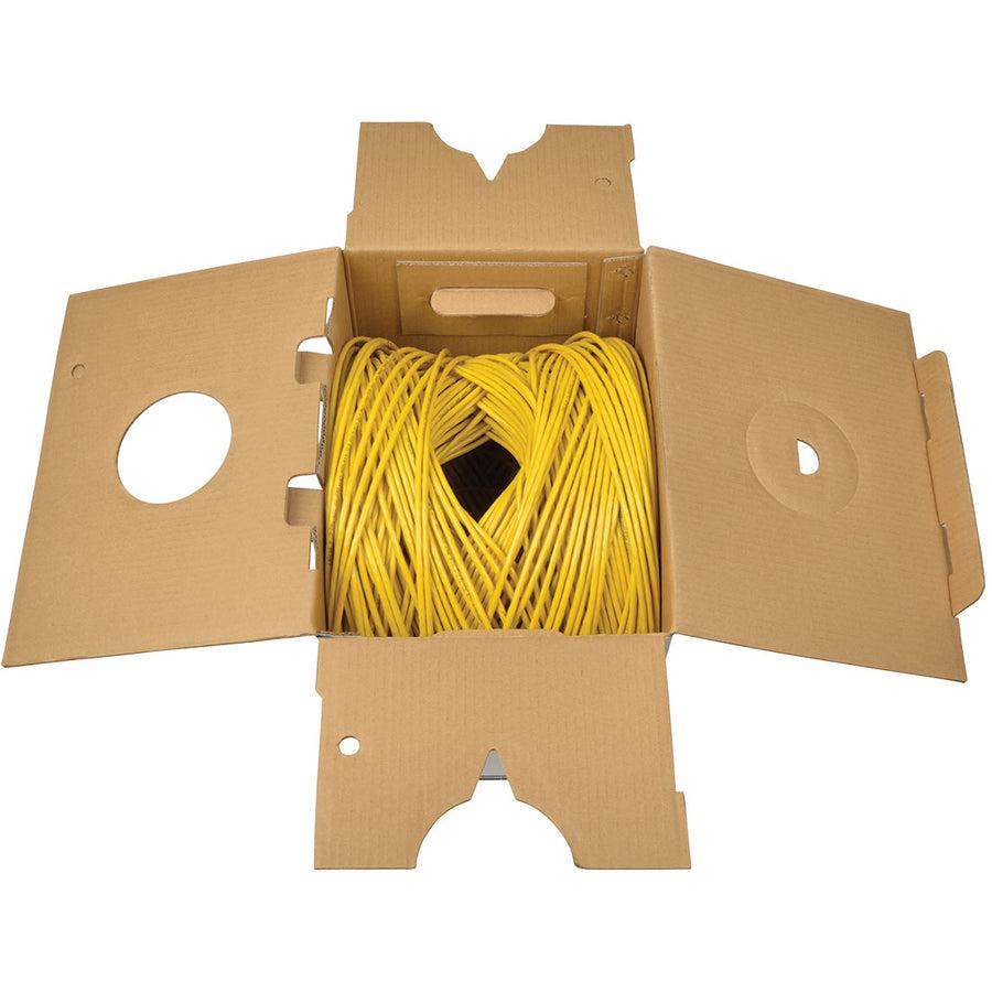 Tripp Lite N022-01K-Yw Cat5E 350 Mhz Solid Core (Utp) Pvc Bulk Ethernet Cable - Yellow, 1000 Ft. (304.8 M), Taa