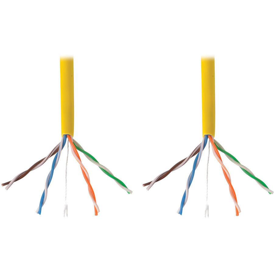 Tripp Lite N022-01K-Yw Cat5E 350 Mhz Solid Core (Utp) Pvc Bulk Ethernet Cable - Yellow, 1000 Ft. (304.8 M), Taa