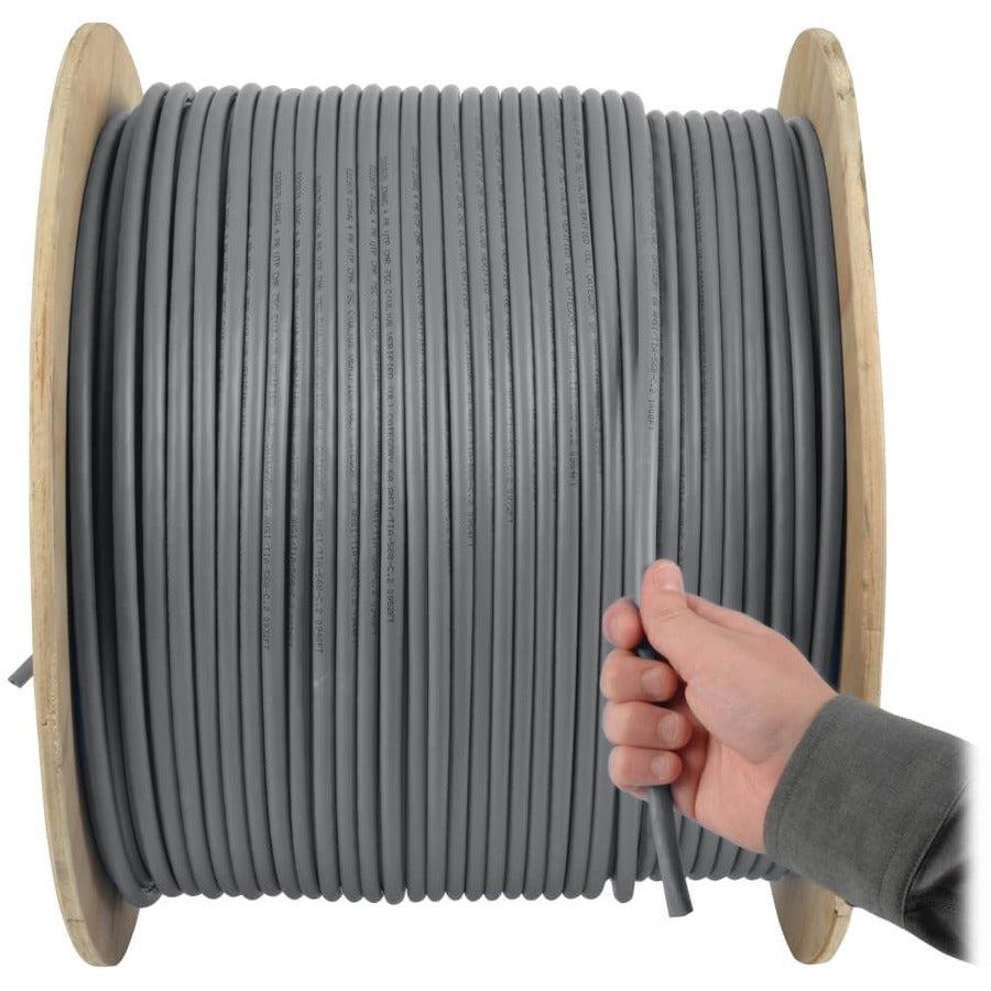 Tripp Lite N024-01K-Gy Cat5E 350 Mhz Solid Core Plenum-Rated (Utp) Pvc Bulk Ethernet Cable - Gray, 1000 Ft. (304.8 M)