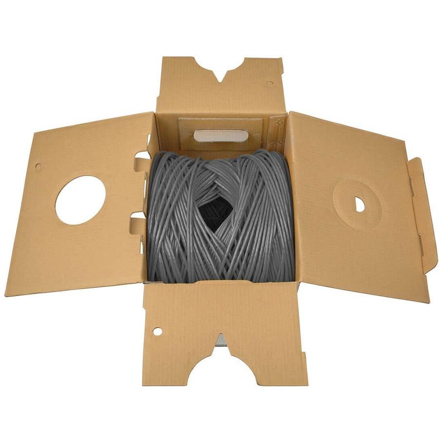 Tripp Lite N024-01K-Gy Cat5E 350 Mhz Solid Core Plenum-Rated (Utp) Pvc Bulk Ethernet Cable - Gray, 1000 Ft. (304.8 M)