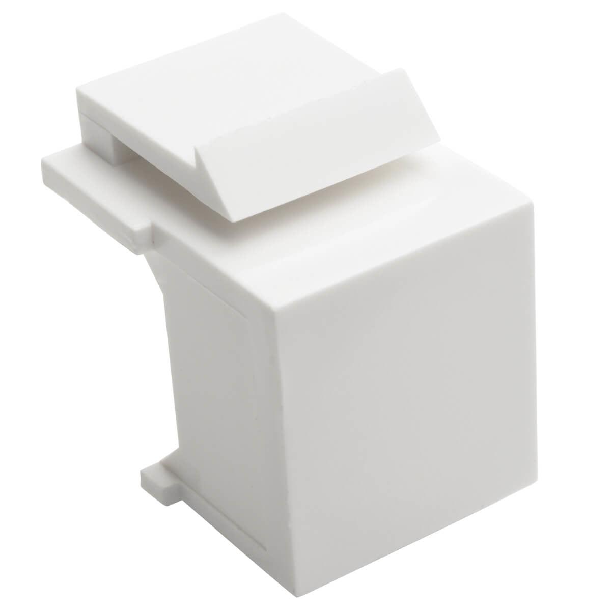 Tripp Lite N040-010-Wh Snap-In Blank Keystone Jack Insert, White, 10 Pack, Taa