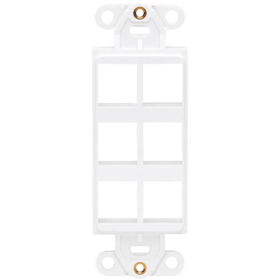 Tripp Lite N042D-006V-Wh Center Plate Insert, Decora Style - Vertical, 6 Ports