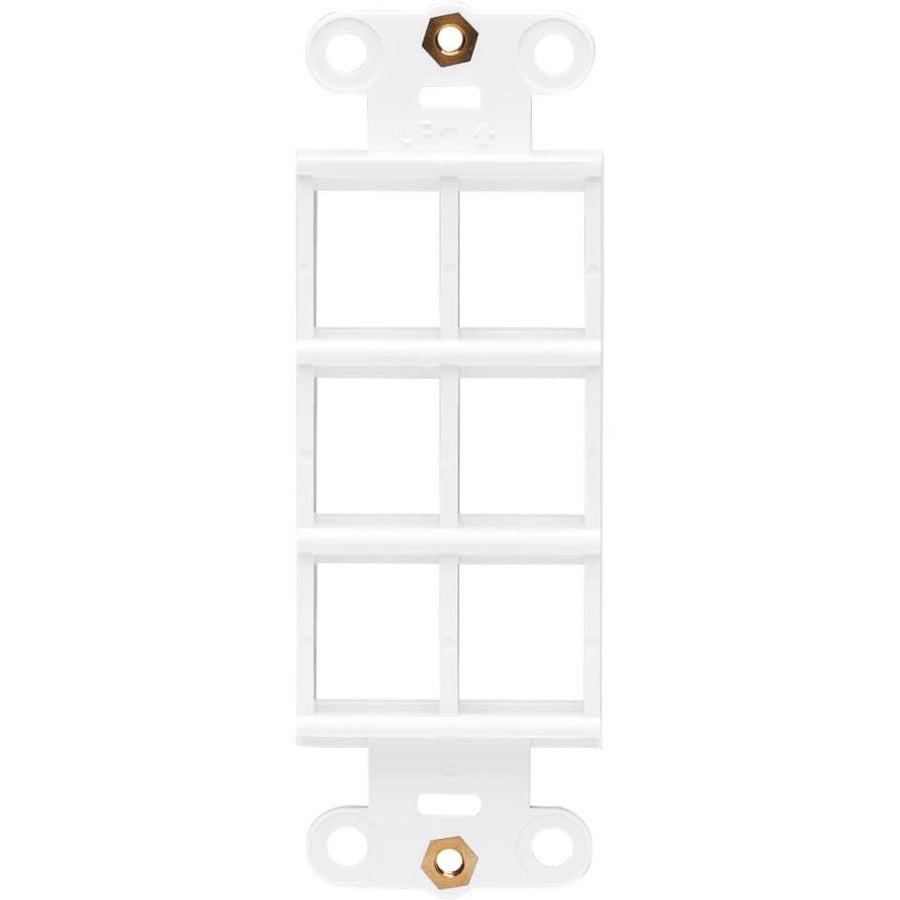 Tripp Lite N042D-006V-Wh Center Plate Insert, Decora Style - Vertical, 6 Ports