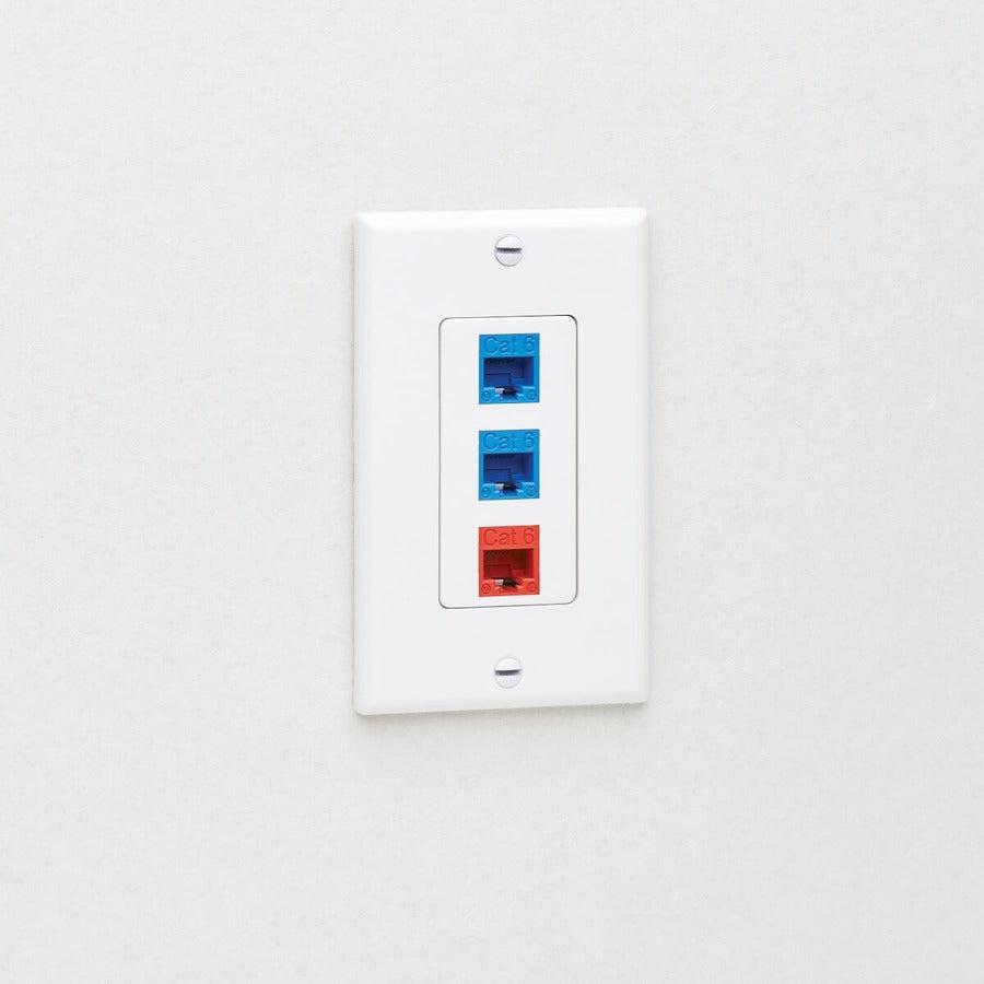 Tripp Lite N042D-100-Wh Single-Gang Faceplate, Decora Style - Vertical, White