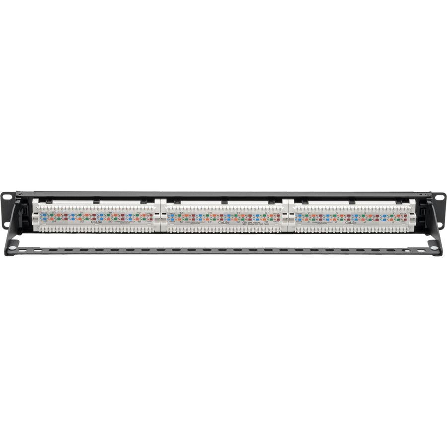 Tripp Lite N052-P24 Cat5E 24-Port Patch Panel - Poe+ Compliant, 110/Krone, 568A/B, Rj45 Ethernet, 1U Rack-Mount, Taa