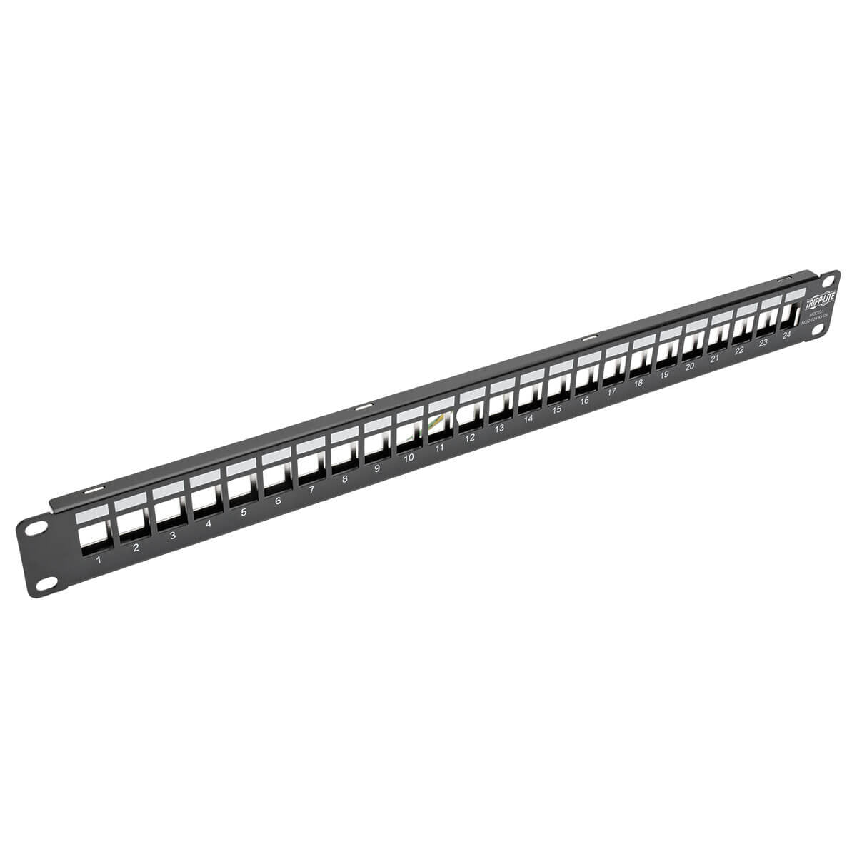 Tripp Lite N062-024-Kj-Sh 24-Port 1U Rack-Mount Shielded Blank Keystone/Multimedia Patch Panel, Rj45 Ethernet, Usb, Hdmi, Cat5E/6, Taa