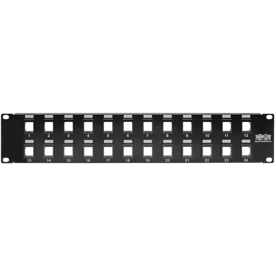 Tripp Lite N062-024-Kj 24-Port 2U Rack-Mount Unshielded Blank Keystone/Multimedia Patch Panel, Rj45 Ethernet, Usb, Hdmi, Cat5E/6
