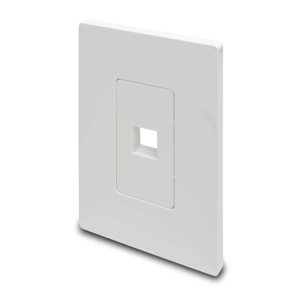 Tripp Lite N080-101 1-Port Keystone Single-Gang Faceplate, White, Taa
