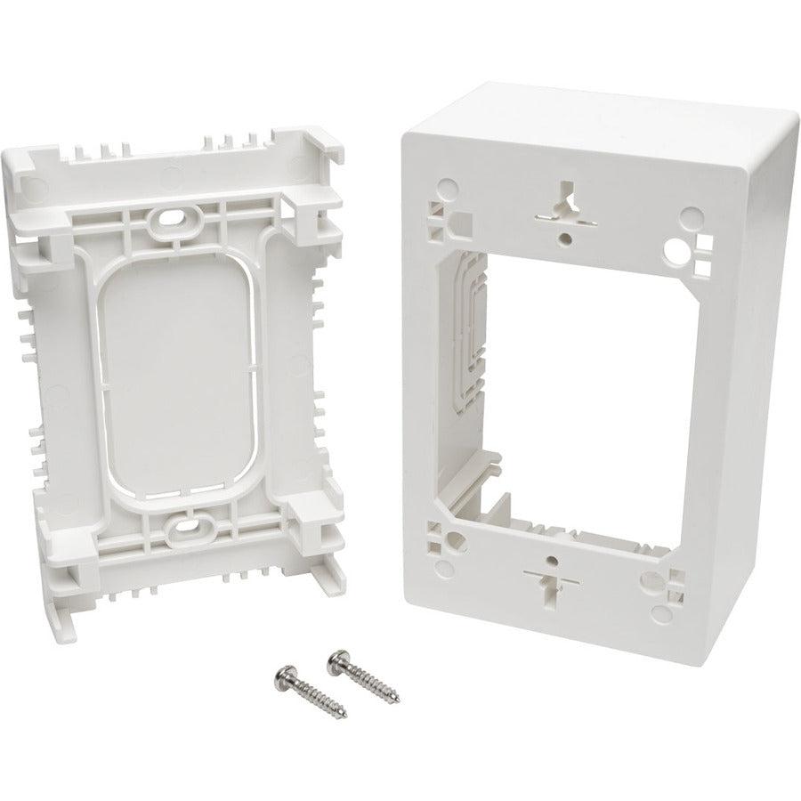 Tripp Lite N080-Smb1-Wh Single-Gang Surface-Mount Back Box, White, Taa