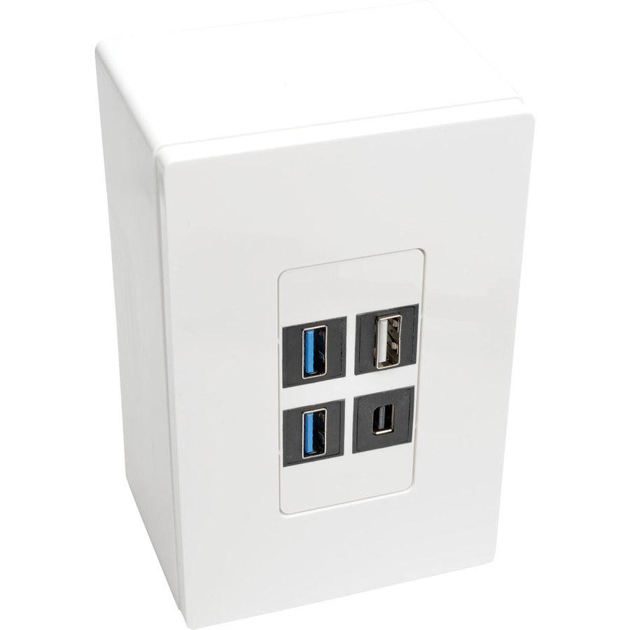 Tripp Lite N080-Smb1-Wh Single-Gang Surface-Mount Back Box, White, Taa