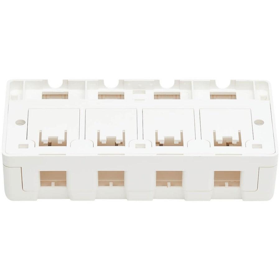 Tripp Lite N082-004-Wh Surface-Mount Box For Keystone Jacks - 4 Ports, White
