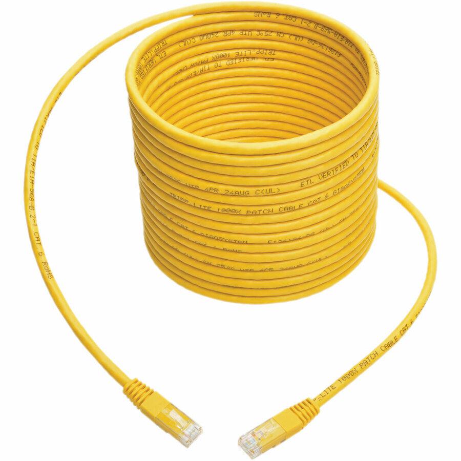 Tripp Lite N200-020-Yw Cat6 Gigabit Molded (Utp) Ethernet Cable (Rj45 M/M), Yellow, 20 Ft. (6.09 M)