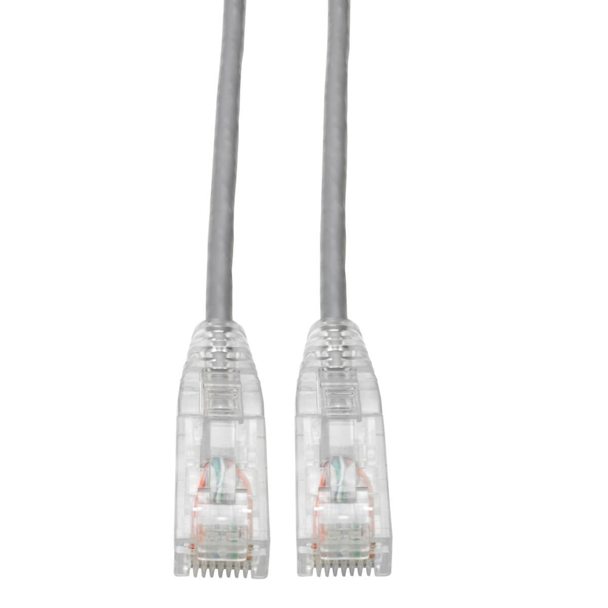 Tripp Lite N201-S03-Gy Cat6 Gigabit Snagless Slim Utp Ethernet Cable (Rj45 M/M), Gray, 3 Ft. (0.91 M)