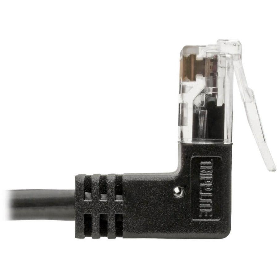 Tripp Lite N201-Sr2-Bk Right-Angle Cat6 Gigabit Snagless Molded Slim Utp Ethernet Cable (Rj45 M/M), Black, 2 Ft. (0.61 M)