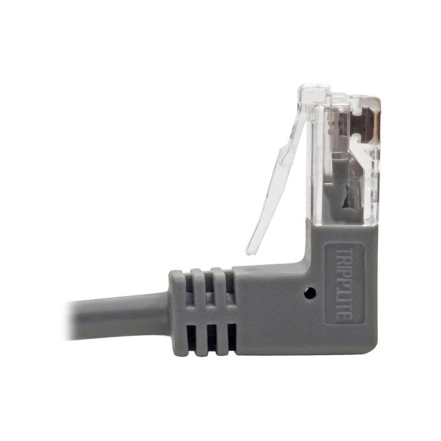 Tripp Lite N201-Sr2-Gy Right-Angle Cat6 Gigabit Snagless Molded Slim Utp Ethernet Cable (Rj45 M/M), Gray, 2 Ft. (0.61 M)