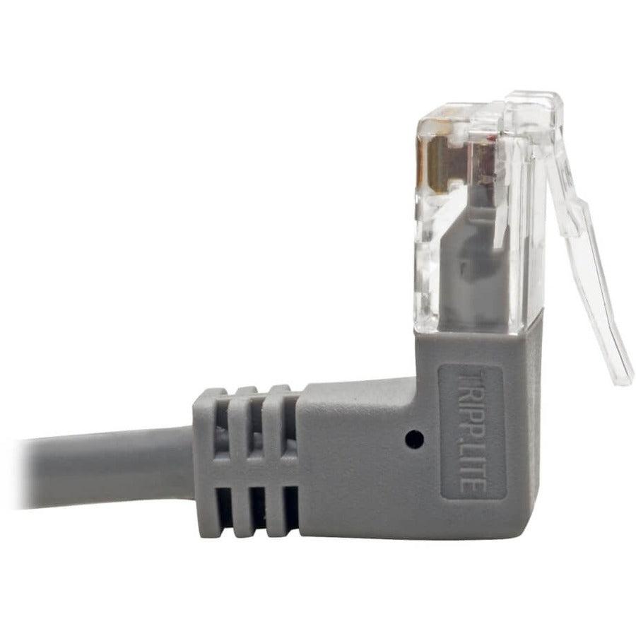 Tripp Lite N201-Sr2-Gy Right-Angle Cat6 Gigabit Snagless Molded Slim Utp Ethernet Cable (Rj45 M/M), Gray, 2 Ft. (0.61 M)