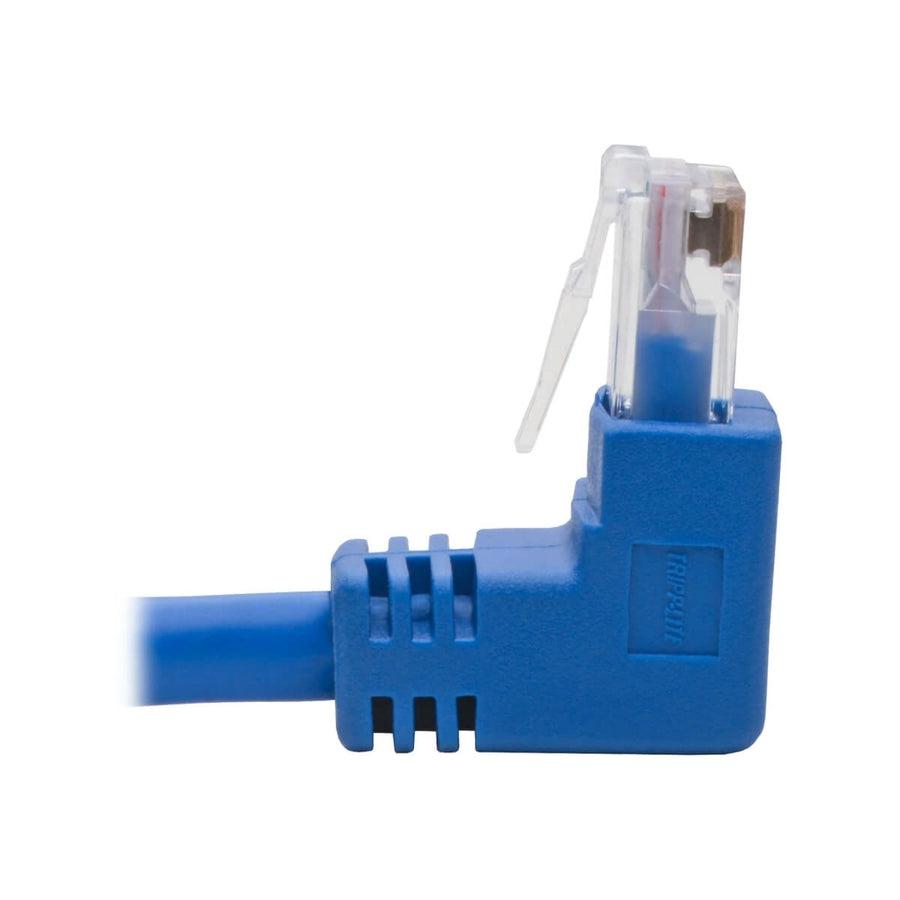 Tripp Lite N204-001-Bl-Dn Down-Angle Cat6 Gigabit Molded Utp Ethernet Cable (Rj45 Right-Angle Down M To Rj45 M), Blue, 1 Ft. (0.31 M)