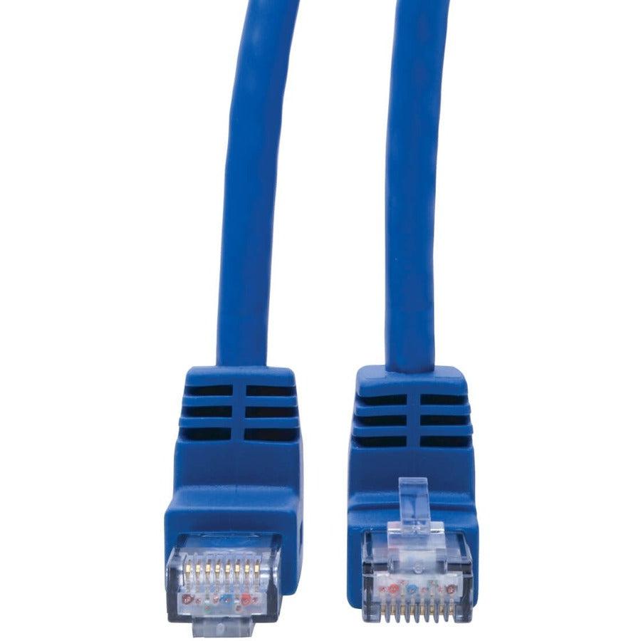 Tripp Lite N204-004-Bl-Ud Up/Down-Angle Cat6 Gigabit Molded Utp Ethernet Cable (Rj45 Up-Angle M To Rj45 Down-Angle M), Blue, 4 Ft. (1.22 M)