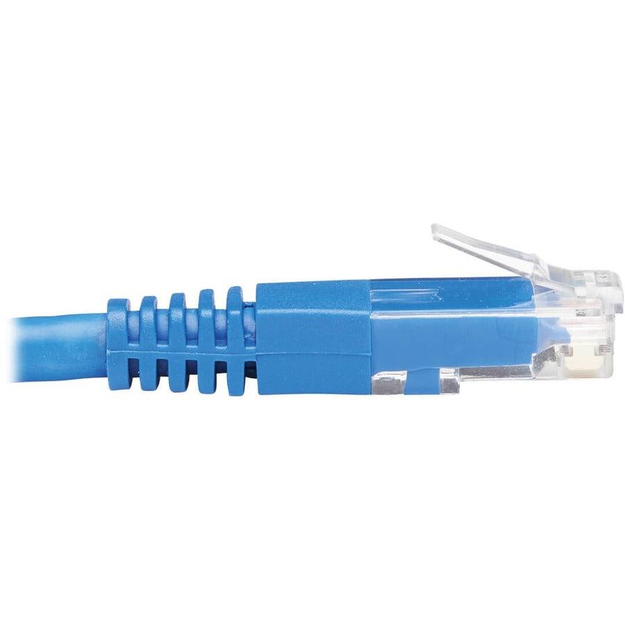 Tripp Lite N204-015-Bl-Dn Down-Angle Cat6 Gigabit Molded Utp Ethernet Cable (Rj45 Right-Angle Down M To Rj45 M), Blue, 15 Ft. (4.57 M)