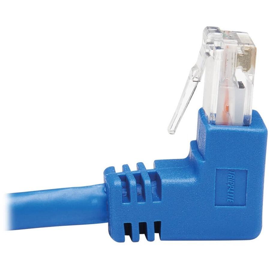 Tripp Lite N204-015-Bl-Dn Down-Angle Cat6 Gigabit Molded Utp Ethernet Cable (Rj45 Right-Angle Down M To Rj45 M), Blue, 15 Ft. (4.57 M)