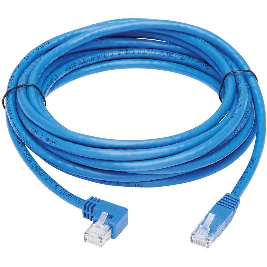 Tripp Lite N204-020-Bl-La Left-Angle Cat6 Gigabit Molded Utp Ethernet Cable (Rj45 Left-Angle M To Rj45 M), Blue, 20 Ft. (6.09 M)