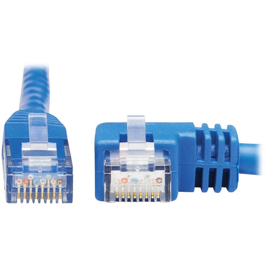 Tripp Lite N204-020-Bl-Ra Right-Angle Cat6 Gigabit Molded Utp Ethernet Cable (Rj45 Right-Angle M To Rj45 M), Blue, 20 Ft. (6.09 M)
