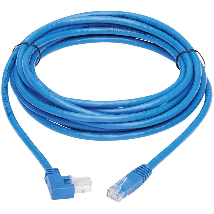 Tripp Lite N204-020-Bl-Ra Right-Angle Cat6 Gigabit Molded Utp Ethernet Cable (Rj45 Right-Angle M To Rj45 M), Blue, 20 Ft. (6.09 M)