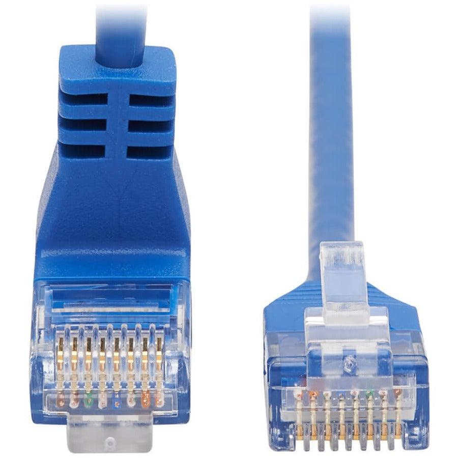 Tripp Lite N204-S03-Bl-Up Up-Angle Cat6 Gigabit Molded Slim Utp Ethernet Cable (Rj45 Right-Angle Up M To Rj45 M), Blue, 3 Ft. (0.91 M)