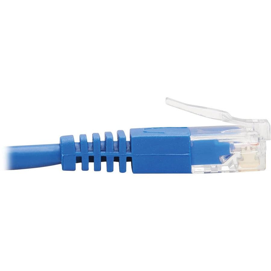 Tripp Lite N204-S07-Bl-Dn Down-Angle Cat6 Gigabit Molded Slim Utp Ethernet Cable (Rj45 Right-Angle Down M To Rj45 M), Blue, 7 Ft. (2.13 M)