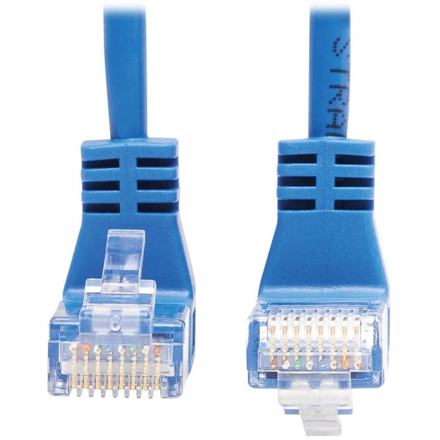 Tripp Lite N204-S07-Bl-Ud Up/Down-Angle Cat6 Gigabit Molded Slim Utp Ethernet Cable (Rj45 Up-Angle M To Rj45 Down-Angle M), Blue, 7 Ft. (2.13 M)