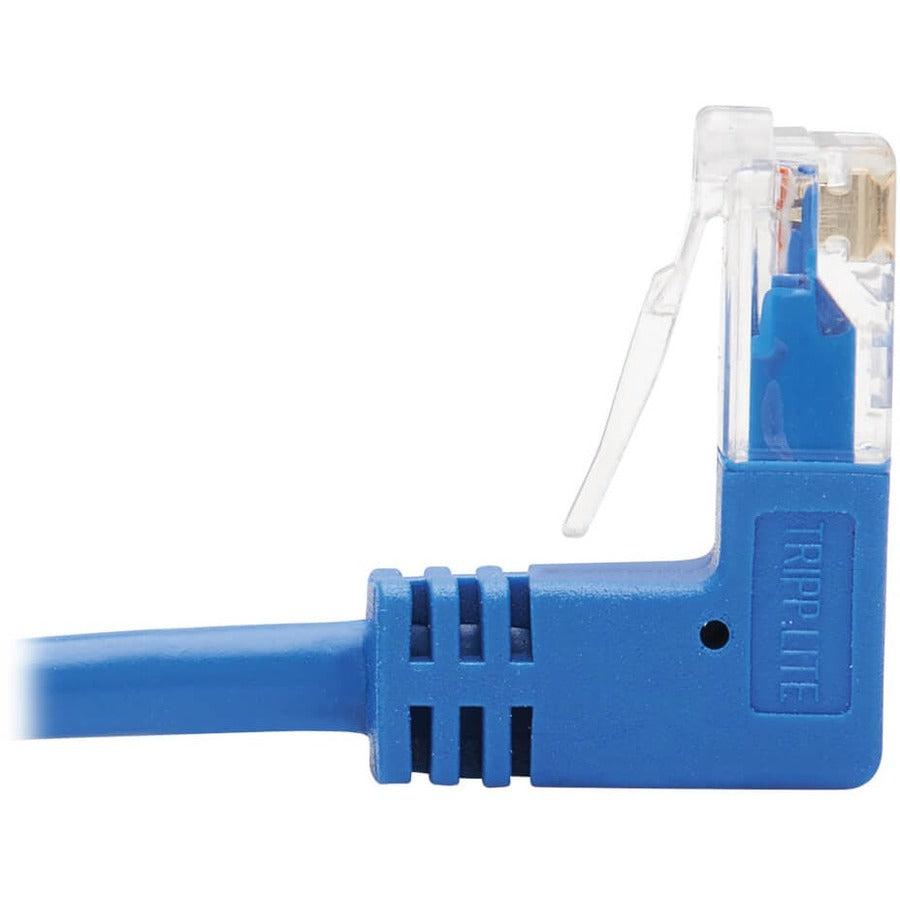 Tripp Lite N204-S15-Bl-Dn Down-Angle Cat6 Gigabit Molded Slim Utp Ethernet Cable (Rj45 Right-Angle Down M To Rj45 M), Blue, 15 Ft. (4.57 M)