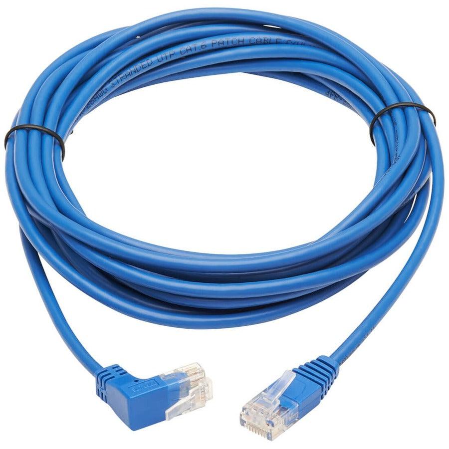Tripp Lite N204-S15-Bl-Up Up-Angle Cat6 Gigabit Molded Slim Utp Ethernet Cable (Rj45 Right-Angle Up M To Rj45 M), Blue, 15 Ft. (4.57 M)