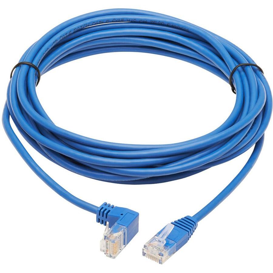Tripp Lite N204-S20-Bl-Dn Down-Angle Cat6 Gigabit Molded Slim Utp Ethernet Cable (Rj45 Right-Angle Down M To Rj45 M), Blue, 20 Ft. (6.09 M)