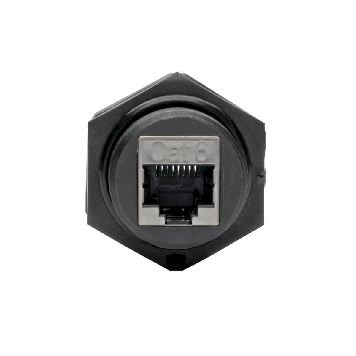 Tripp Lite N206-Bc01-Ind Rj45 Bulkhead Coupler For Cat5/Cat6, Female To Female, Shielded, Industrial, Dust Cap - Ip68, Taa