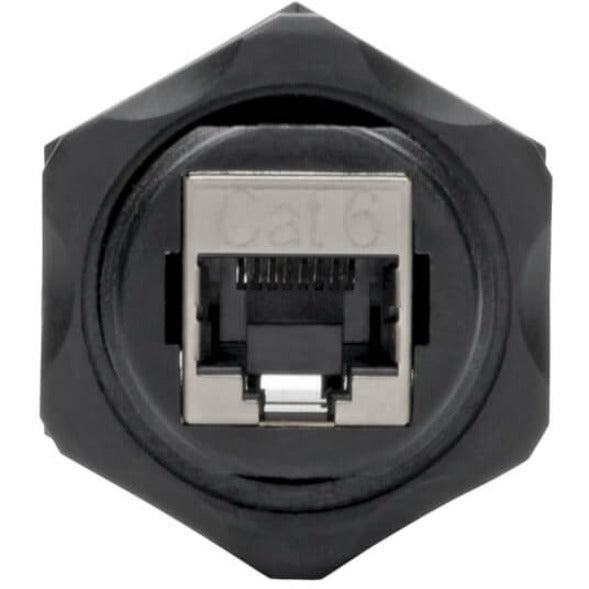Tripp Lite N206-Bc01-Ind Rj45 Bulkhead Coupler For Cat5/Cat6, Female To Female, Shielded, Industrial, Dust Cap - Ip68, Taa