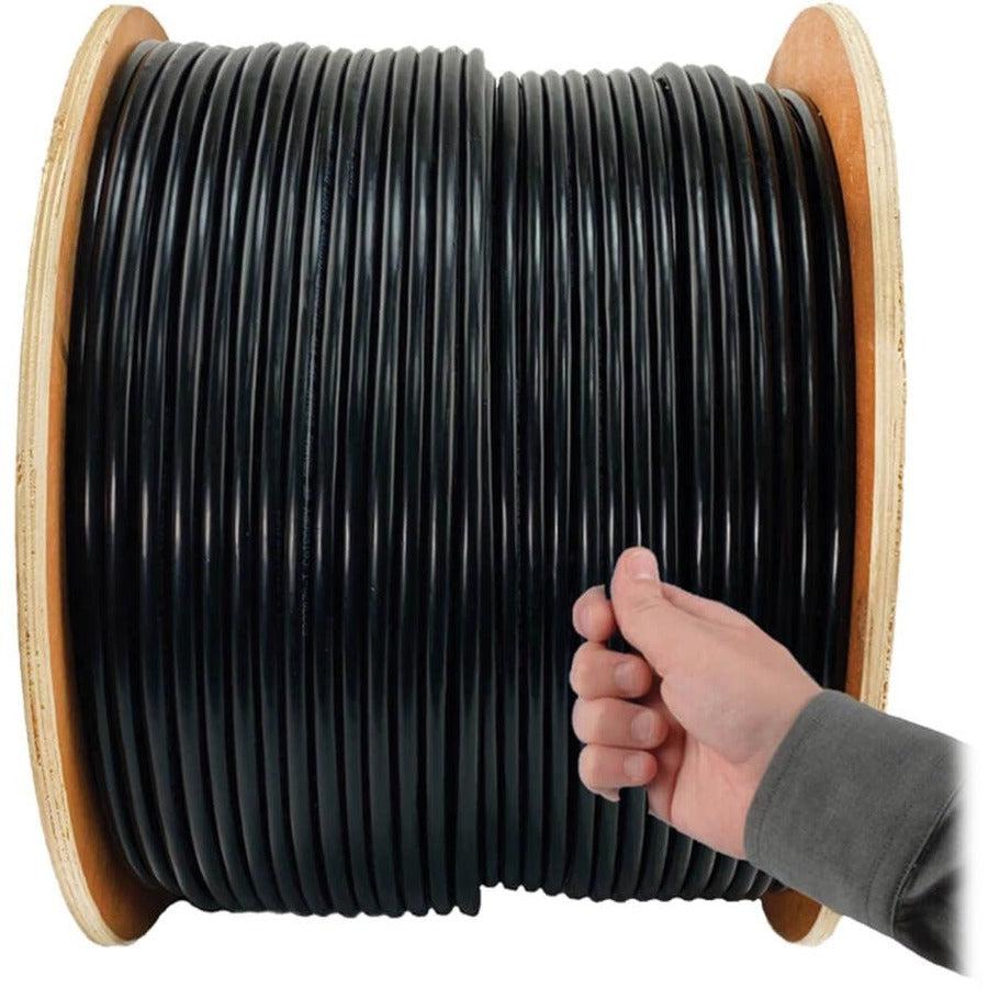 Tripp Lite N222-01K-Bk Cat6 Gigabit Solid Core Utp Pvc Bulk Ethernet Cable, Black, 1000 Ft. (304.8 M), Taa