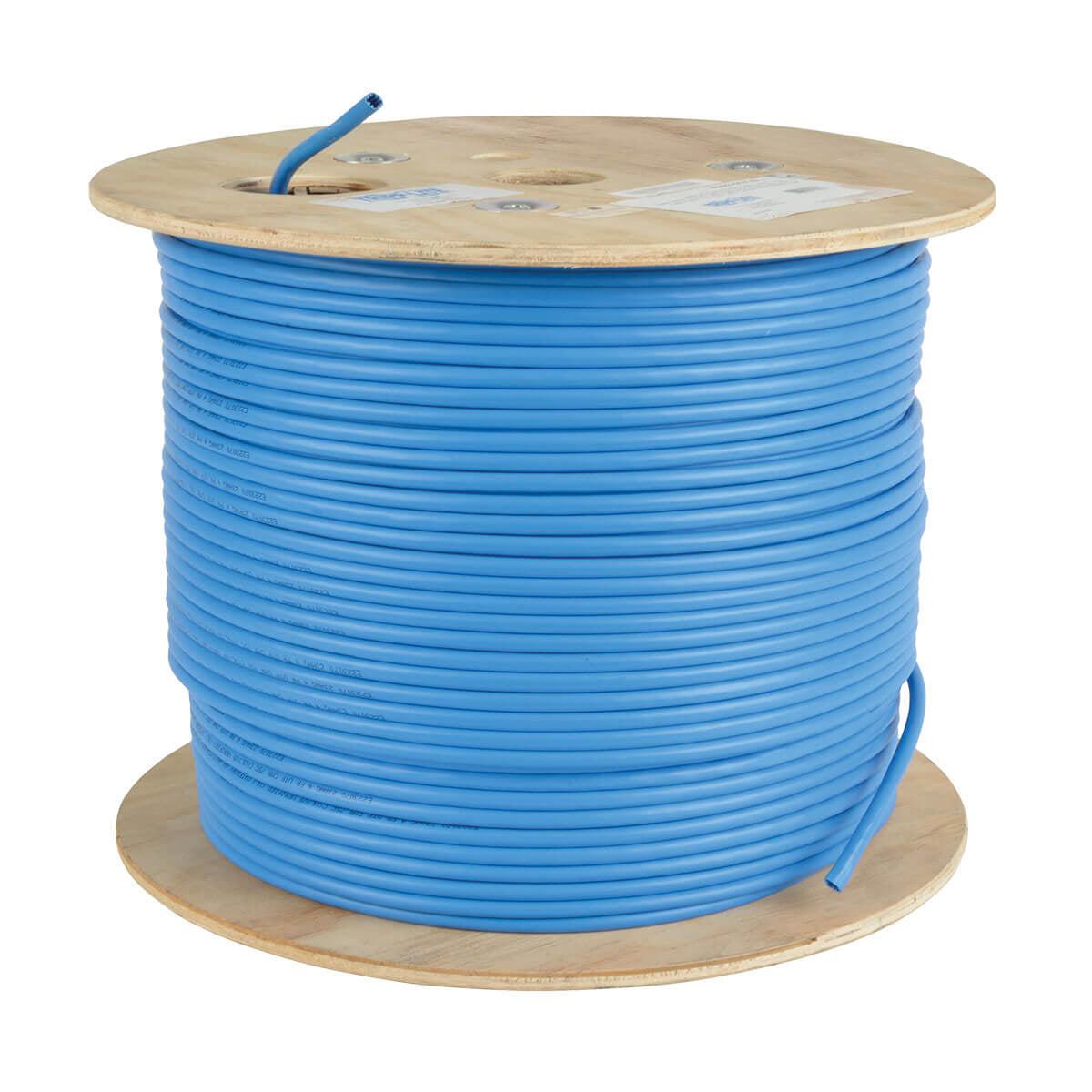 Tripp Lite N223-01K-Bl Cat6A 10G-Certified Solid Core Utp Cmr Pvc Bulk Ethernet Cable, Blue, 1000 Ft. (304.8 M)