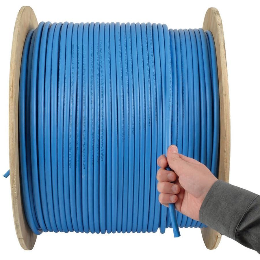 Tripp Lite N223-01K-Bl Cat6A 10G-Certified Solid Core Utp Cmr Pvc Bulk Ethernet Cable, Blue, 1000 Ft. (304.8 M)