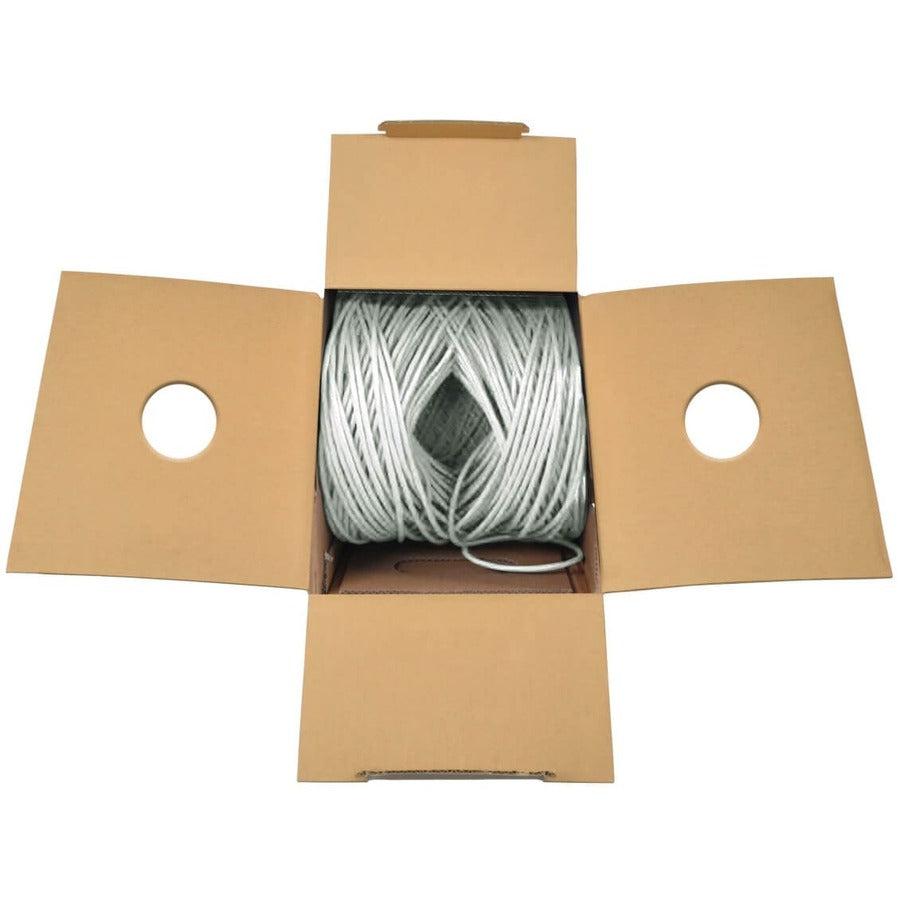 Tripp Lite N224-01K-Wh-Lp5 Cat6 Gigabit Solid Core Utp Bulk Ethernet Cable, Cmp-Lp 0.5A Plenum, 100W Poe/Poe++, White, 1000 Ft. (304.8 M)