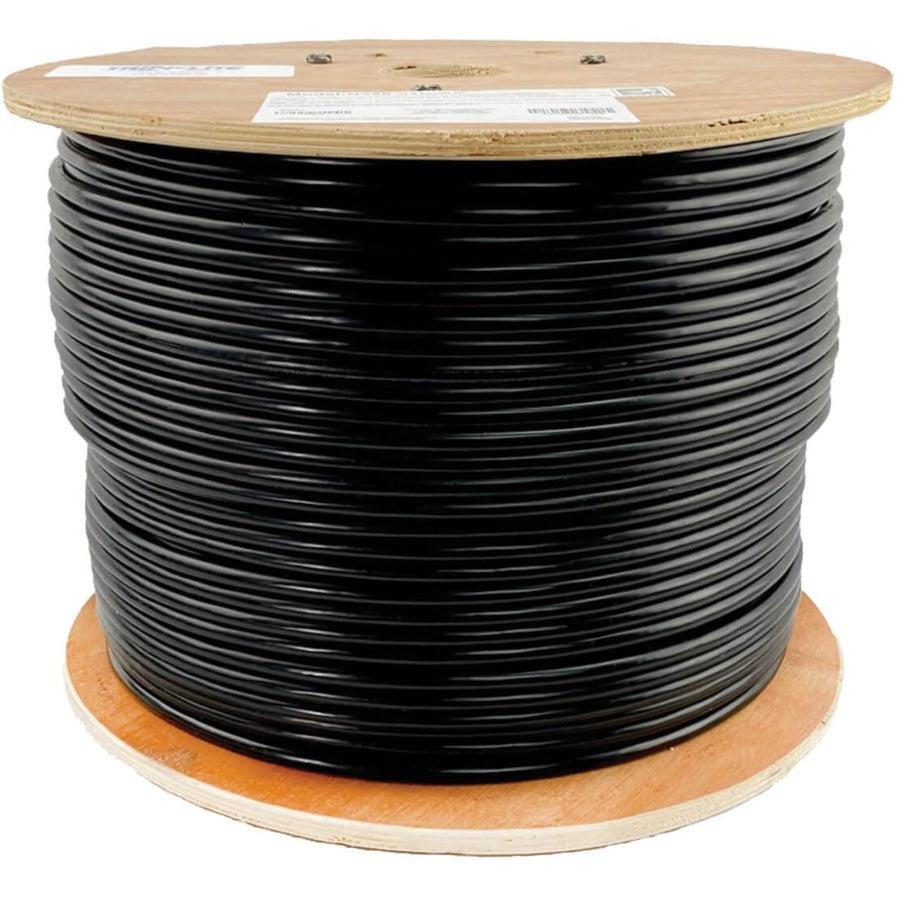 Tripp Lite N228-01K-Bk Cat6/Cat6E 600 Mhz Solid-Core Direct-Burial Outdoor-Rated Utp Bulk Ethernet Cable - Black, 1,000 Ft. (304.8 M)