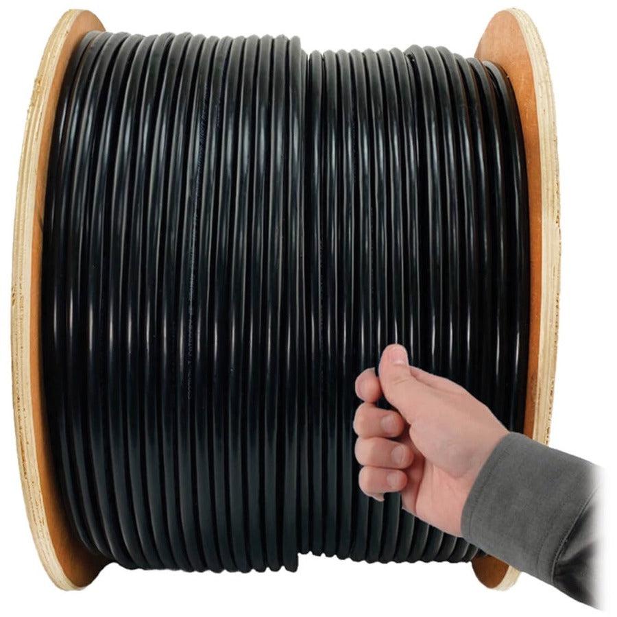 Tripp Lite N228-01K-Bk Cat6/Cat6E 600 Mhz Solid-Core Direct-Burial Outdoor-Rated Utp Bulk Ethernet Cable - Black, 1,000 Ft. (304.8 M)