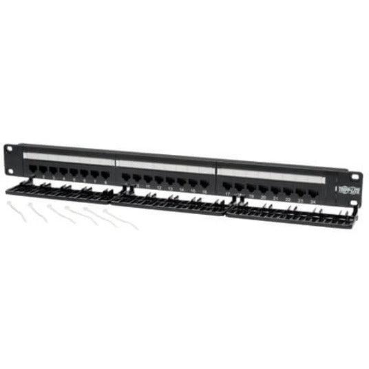 Tripp Lite N252-024 24-Port 1U Rack-Mount Cat6/Cat5 110 Patch Panel, 568B, Rj45 Ethernet, Taa