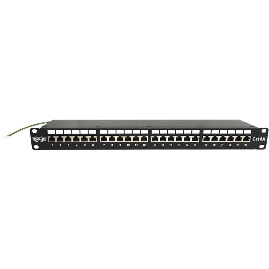 Tripp Lite N252-024-6A-Sh 24-Port Cat6A Shielded Patch Panel - 10 Gbps, Stp, 110 Punch Down, Rj45, 1U, Taa